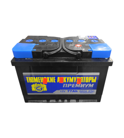 Аккумулятор автомобильный Тюмень Premium 77 Ач о.п. R+