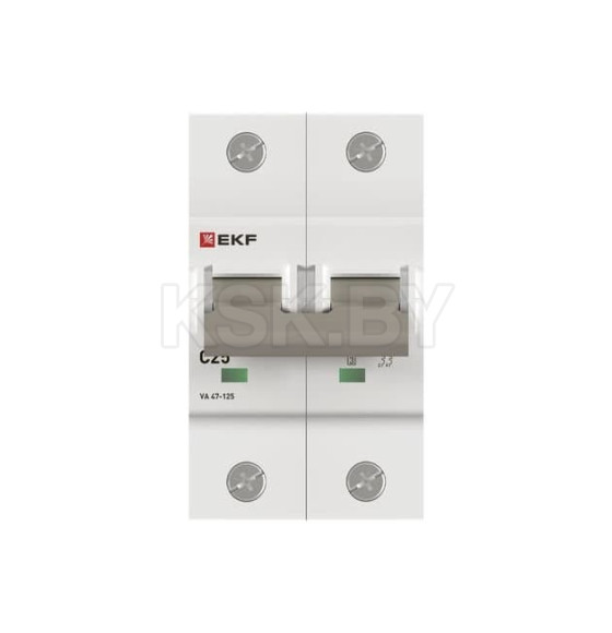 Выключатель автоматический ВА 47-125 2P 25А (C) 15кА PROXIMA EKF (mcb47125-2-25C) 