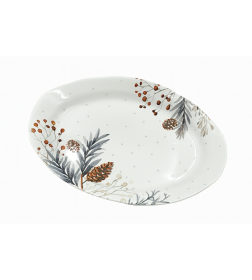 Блюдо овальное 330 мм "Зима" идиллия 4С1457Ф34