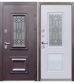 Дверь входная "Термо 3" Шоколад букле/белый софт (правая)  960х2050 мм,уценка