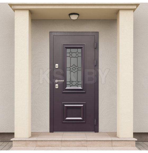 Дверь входная "Термо 3" Шоколад букле/белый софт (правая)  960х2050 мм,уценка