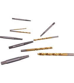 Набор экстракторов и сверл VIRA 10 предметов для выкручивания сломанных болтов и шпилек