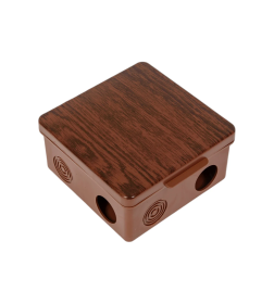 Коробка разветвительная для открытой установки 100*100*50мм IP54 дуб ЭРА