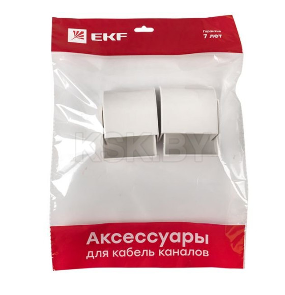 Заглушка (60x40) (4 шт) белая EKF-Plast (ecw-60-40x4) 