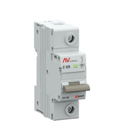 Выключатель автоматический AV-125 1P 125A (C) 10kA EKF AVERES