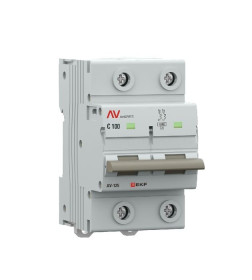 Выключатель автоматический AV-125 2P 100A (C) 10kA EKF AVERES