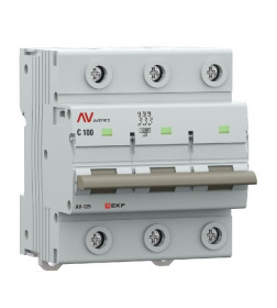 Выключатель автоматический AV-125 3P 100A (C) 10kA EKF AVERES