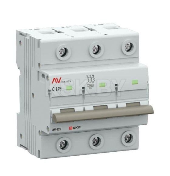 Выключатель автоматический AV-125 3P 125A (C) 10kA EKF AVERES (mcb125-3-125C-av) 