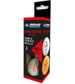 Набор мячей для настольного тенниса Donic Schildkrot Exclusive 3шт, белый