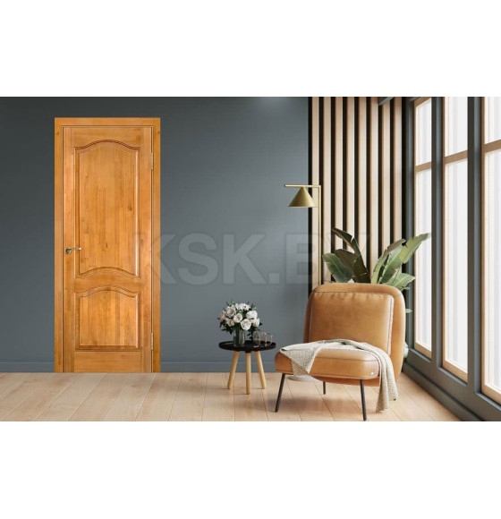 Дверь МОДЕЛЬ №7  глухая (светлый лак) 2000х900х40мм