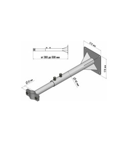 Кронштейн для мачт REXANT КРЫМ телескопический, 30-50 см