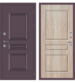 Дверь входная "МеталЮр М63 Термо" Букле опал/Дуб сонома светлый (правая)  960х2050 мм,уценка