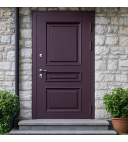 Дверь входная "МеталЮр М63 Термо" Букле опал/Дуб сонома светлый (правая)  960х2050 мм,уценка