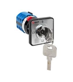 Переключатель кулачковый ПК-1-194 10А 4P с ключом для амперметра EKF PROxima