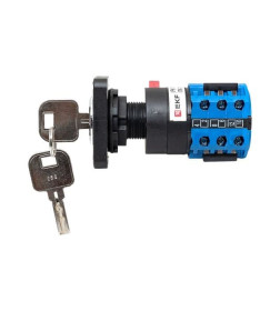 Переключатель кулачковый ПК-1-194 10А 4P с ключом для амперметра EKF PROxima