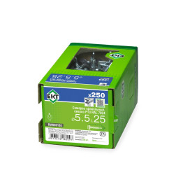 Саморез кровельный с резин. прокл. 5.5х25, сверло PT3, RAL 7024 (серый) в коробке с окном, (упак/250шт)