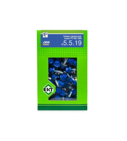 Саморез кровельный с резин. прокл. 5.5х19, сверло РТ3, RAL 5005 (насыщенный синий) в коробке с окном (упак/300шт)