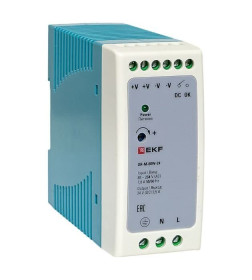 Блок питания на дин рейку 60Вт,Uвх ~ 220 В AC m, Uвых - 24 В DC постоянного тока