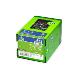 Саморез кровельный с резин. прокл. 5.5х25, сверло РТ3, RAL 8017 (темно-коричневый) в коробке с окном (упак/250шт)