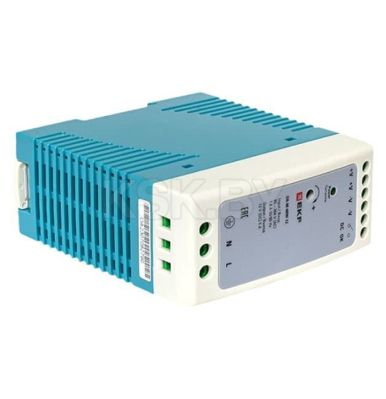 Блок питания на дин рейку 60Вт,Uвх ~ 220 В AC m, Uвых - 12 В DC постоянного тока (DR-M-60W-12) 