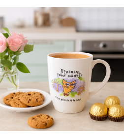 Кружка "Признаю свои ошибки гениальными" 310 мл к11-7430 (эконом) фарфор Lavenir