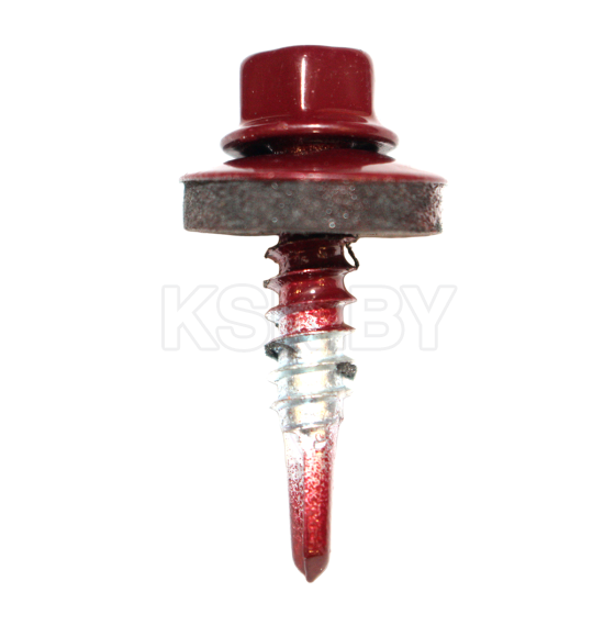 Саморез кровельный с резин. прокл. 5.5х25, сверло РТ3, RAL 3011 (красно-коричневый) (упак/250шт) (CV501992) 