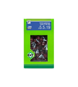 Саморез кровельный с резин. прокл. 5.5х19, сверло РТ3, RAL 3005 (красное вино) в коробке с окном (упак/300шт)