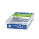 Саморез кровельный с резин. прокл. 5.5x25, сверло РТ3, RAL 3005 (красное вино) в пласт. контейнере, ЕКТ (упак/50шт) (B009701) 