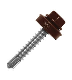 Саморез кровельный 4,8х29 PT1.RAL 8017 (тёмно-коричневый), в пласт. контейнере (упак/50шт)