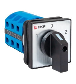 Переключатель кулачковый ПК-1-23 25А 3P «1-0-2» IP65 EKF