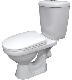 Унитаз напольный Santeri Баланс  (белый)  нижний подвод воды,косой выпуск,сидение полипропилен. однорежимный слив воды.1 сорт