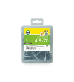 Саморез кровельный с резин. прокл. 4.8x70, сверло PT1, RAL 7024 (серый графит) в пласт. контейнере, ЕКТ (упак/30шт)