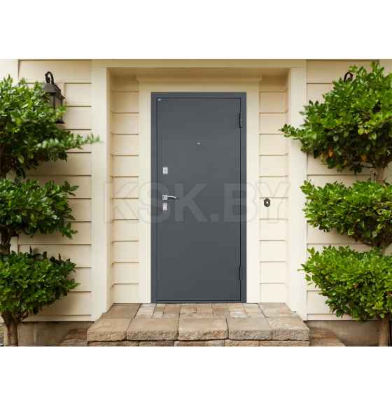 Дверь входная "Титан Антеро" Антрацит/Бетон снежный (правая)  860х2050 мм