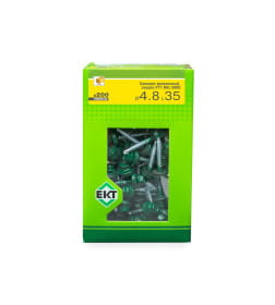 Саморез кровельный с резин. прокл. 4.8х35, сверло PT1, RAL 6005 (темно-зеленый) в коробке с окном  (упак/200шт)