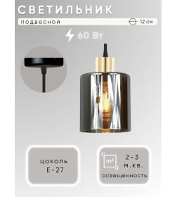 Светильник НСБ 01-60-101 S6986/1 черный/золото