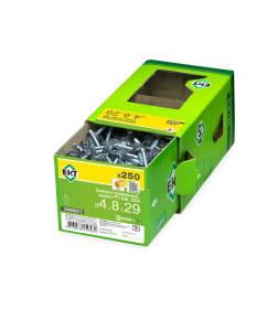 Саморез кровельный с резин. прокл. 4.8х29, сверло PT1, RAL 7024 (серый графит) в коробке с окном  (упак/250шт)