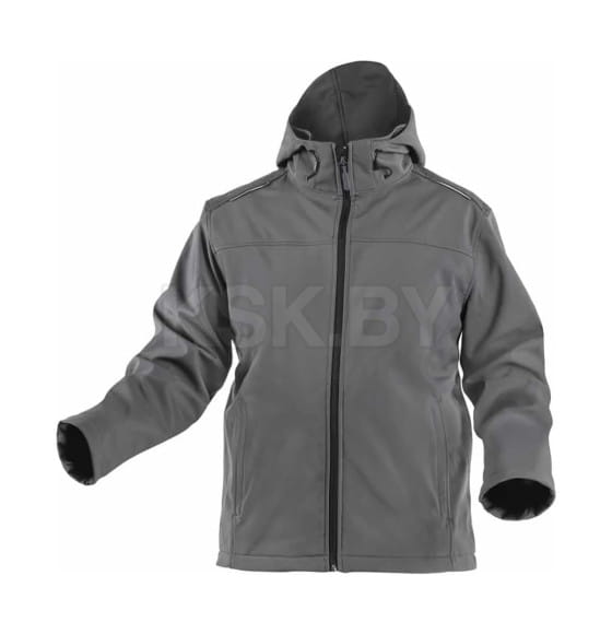 Куртка INN SOFTSHELL с капюшоном графитовая XL (54) HOEGERT (HT5K254-XL) 