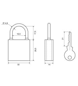 Замок навесной Palladium 303F-30