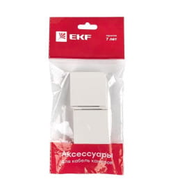 Соединитель (40x16) (4 шт) белый EKF-Plast