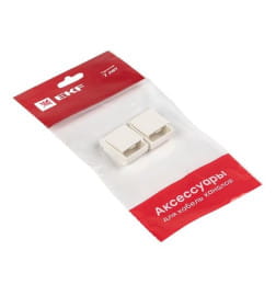 Заглушка (20x10) (4 шт) белая EKF-Plast