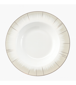 Тарелка глубокая 290 мл, d=22 см, Golden rays фарфор, белая Wilson&Young