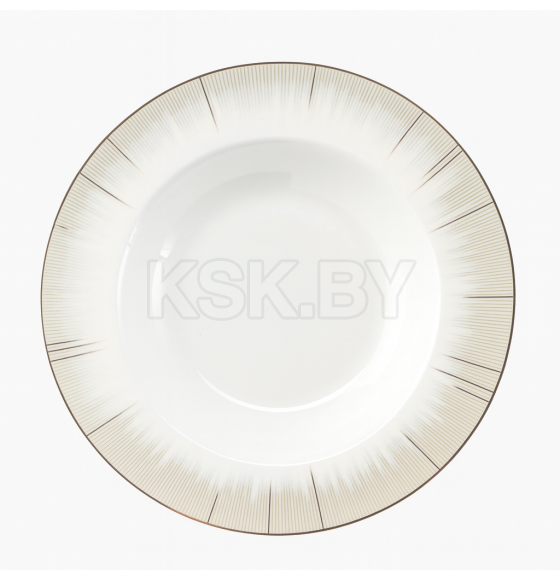Тарелка глубокая 290 мл, d=22 см, Golden rays фарфор, белая Wilson&Young (10553874) 