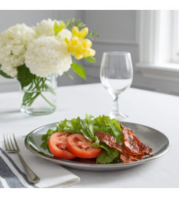 Тарелка из коррозионно-стойкой стали 24 см 436-2-24