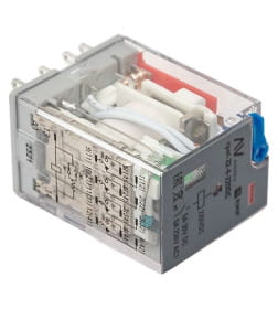 Реле промежуточное с кнопкой и мех. Индикацией RPAt 22/4 5A 220В DC EKF AVERES