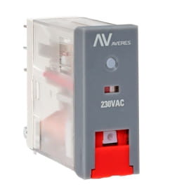 Реле промежуточное с кнопкой и мех. индикацией RPAt 22/2 8A 230В AC EKF AVERES