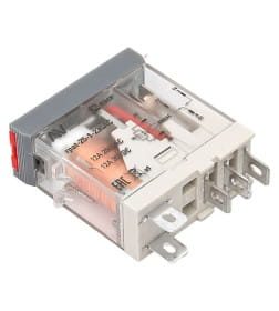 Реле промежуточное с кнопкой и мех. Индикацией RPAt 25/1 12A 230В AC EKF AVERES