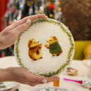 Тарелка десертная круглая "Новогодние зверята" 19 см (10872413) 