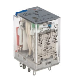 Реле промежуточное с кнопкой и мех. Индикацией RPAt 22/3 10A 110В DC EKF AVERES