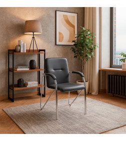 Кресло SAMBA AKS-1 Pegasso светло-серый мягкие подлокотники