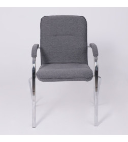 Кресло SAMBA AKS-1 Leto 68 темно-серая ткань мягкие подлокотники